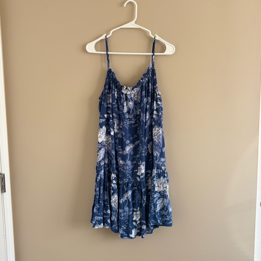 H&M Blue Floral Mini Dress